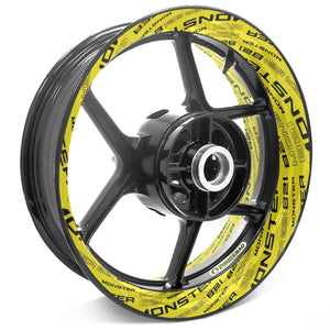 For Ducati Monster 821 Logo 17'' Rim Wheel Stickers TA001 Whole Rim Decal.
