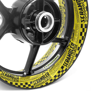 For Ducati Scrambler Classic Logo 17'' Rim Wheel Stickers TA001 Whole Rim Decal.