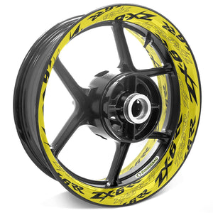 For Kawasaki ZX-6RR Logo 17'' Rim Wheel Stickers TA001 Whole Rim Decal.