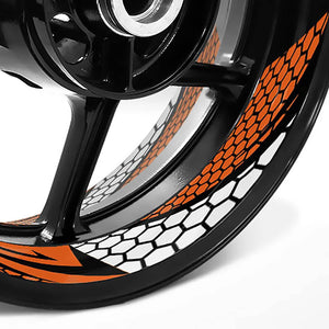 17'' Rim Wheel Stickers B01B Honeycomb Pattern Inner Rim Decal | For Honda CBF1000 CBF250 CBF600.