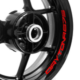 For Triumph Daytona 675 /R 05-17 Logo 17 inch Rim Wheel Stickers WSSB Inner Rim Decal.