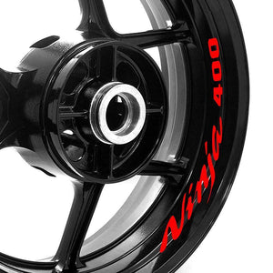For Kawasaki Ninja 400 EX400 18-22 Logo 17'' Rim Wheel Stickers WSSB Inner Rim Decal.