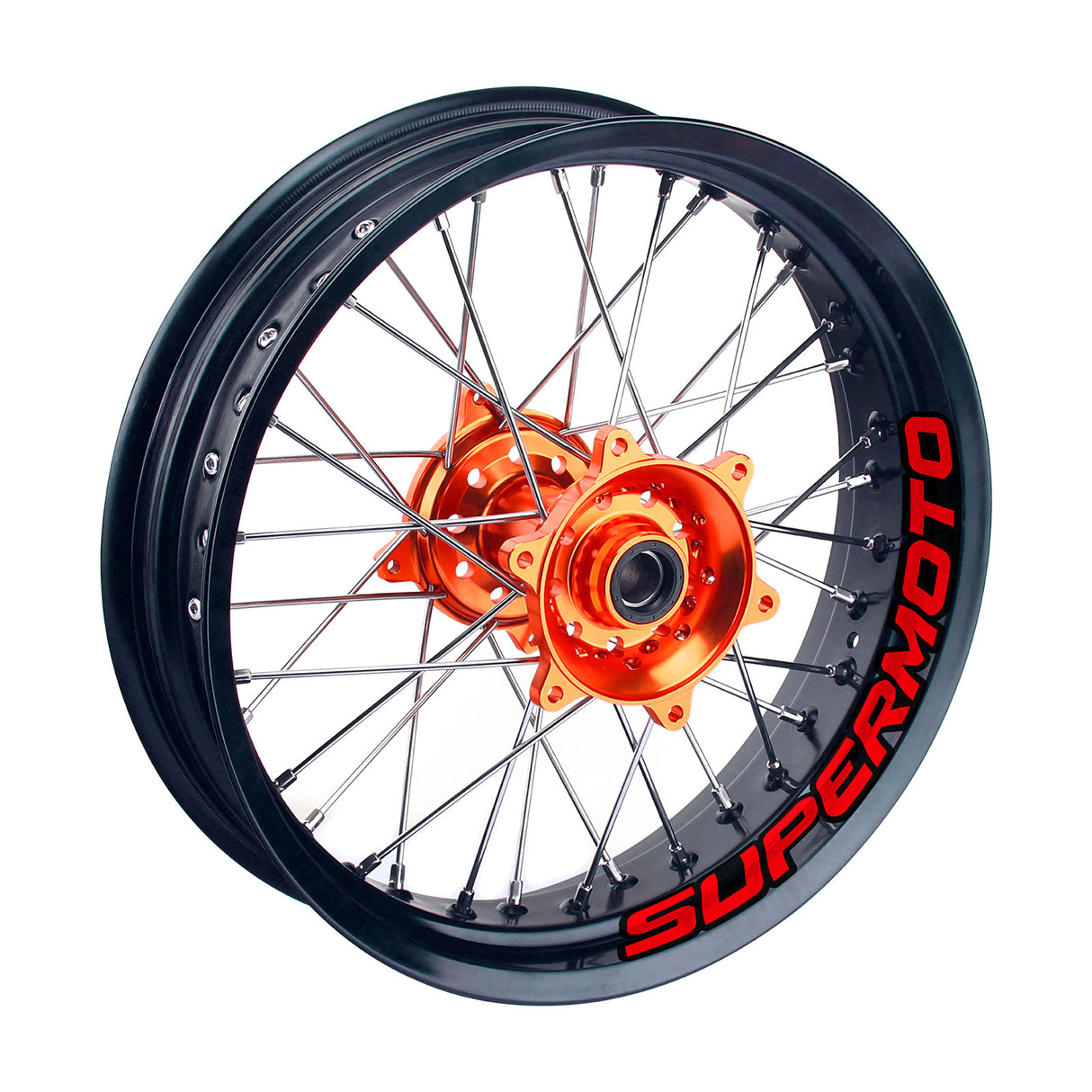 17 inch Rim Wheel Stickers SUPERMOTO Dirt Bike Inner Rim Decal | For Suzuki DR-Z400SM Honda CRF150 - StickerBao Wheel Sticker Store